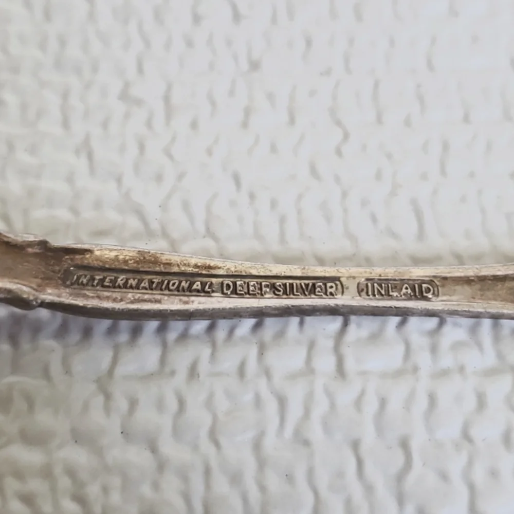 International Deep Silverplate Inlaid Spoon